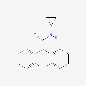 molecular formula C17H15NO2 B7543762 N-cyclopropyl-9H-xanthene-9-carboxamide 