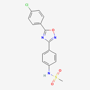 molecular formula C15H12ClN3O3S B7543795 3-fluoro-N-(4-{[(3-oxo-3,4-dihydroquinoxalin-2-yl)methyl]thio}phenyl)benzamide 