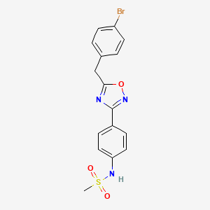 N-(4-{5-[(4-Bromophenyl)methyl]-1,2,4-oxadiazol-3-YL}phenyl)methanesulfonamide