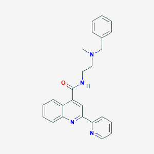 molecular formula C25H24N4O B7543812 N-{2-[benzyl(methyl)amino]ethyl}-2-pyridin-2-ylquinoline-4-carboxamide 