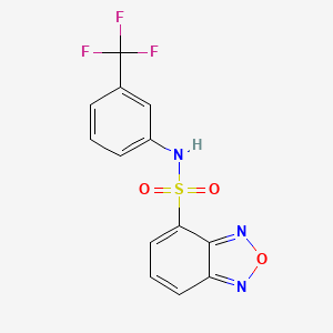 molecular formula C13H8F3N3O3S B7543813 N-[3-(trifluoromethyl)phenyl]-2,1,3-benzoxadiazole-4-sulfonamide 