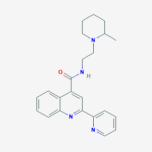 molecular formula C23H26N4O B7543846 N-[2-(2-methylpiperidin-1-yl)ethyl]-2-pyridin-2-ylquinoline-4-carboxamide 