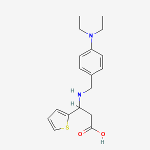 3-{[4-(Diethylamino)benzyl]amino}-3-thien-2-ylpropanoic acid