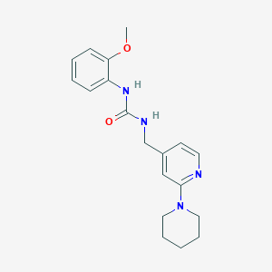 molecular formula C19H24N4O2 B7543902 2-{1-[(3-ethyl-2-oxo-2,3-dihydro-1,3-benzoxazol-6-yl)sulfonyl]piperidin-4-yl}-N-(2-methoxyphenyl)acetamide 