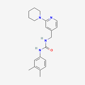 molecular formula C20H26N4O B7543907 1-(3,4-Dimethylphenyl)-3-[(2-piperidin-1-ylpyridin-4-yl)methyl]urea 