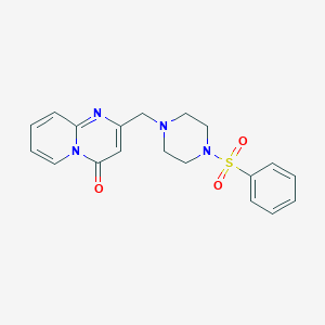 molecular formula C19H20N4O3S B7543926 2-{[4-(phenylsulfonyl)piperazin-1-yl]methyl}-4H-pyrido[1,2-a]pyrimidin-4-one 