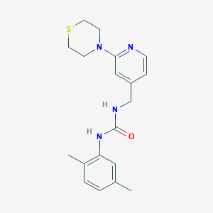 molecular formula C19H24N4OS B7543954 N-(2,5-dimethylphenyl)-N'-{[2-(1,4-thiazinan-4-yl)-4-pyridyl]methyl}urea 