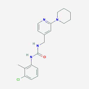 molecular formula C19H23ClN4O B7543960 1-(3-Chloro-2-methylphenyl)-3-[(2-piperidin-1-ylpyridin-4-yl)methyl]urea 
