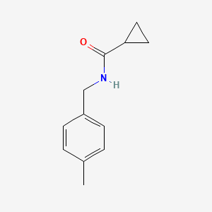 molecular formula C12H15NO B7544004 N-[(4-methylphenyl)methyl]cyclopropanecarboxamide 