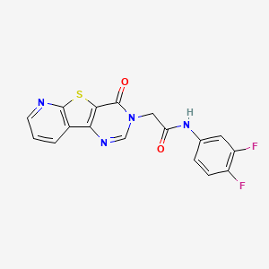molecular formula C17H10F2N4O2S B7544010 N-(3,4-difluorophenyl)-2-(4-oxopyrido[3',2':4,5]thieno[3,2-d]pyrimidin-3(4H)-yl)acetamide 