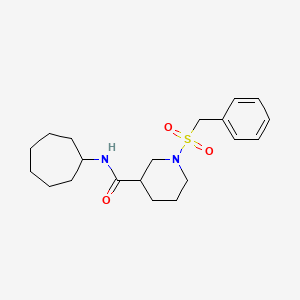 1-(benzylsulfonyl)-N-cycloheptylpiperidine-3-carboxamide