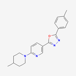 molecular formula C20H22N4O B7544055 N-(2-furylmethyl)-2-[3-(3-methoxypropyl)-4-oxo-7-phenyl-3,4-dihydro-5H-pyrrolo[3,2-d]pyrimidin-5-yl]acetamide 