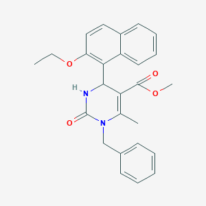 molecular formula C26H26N2O4 B7544057 Methyl 3-benzyl-6-(2-ethoxynaphthalen-1-yl)-4-methyl-2-oxo-1,6-dihydropyrimidine-5-carboxylate 