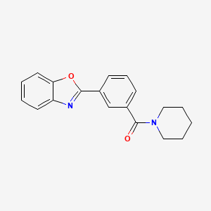 molecular formula C19H18N2O2 B7544078 2-[3-(Piperidin-1-ylcarbonyl)phenyl]-1,3-benzoxazole 