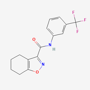 molecular formula C15H13F3N2O2 B7544094 N-[3-(trifluoromethyl)phenyl]-4,5,6,7-tetrahydro-1,2-benzisoxazole-3-carboxamide 