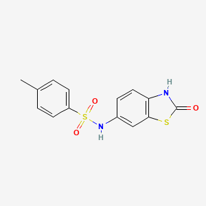 molecular formula C14H12N2O3S2 B7544108 4-methyl-N-(2-oxo-2,3-dihydro-1,3-benzothiazol-6-yl)-1-benzenesulfonamide 