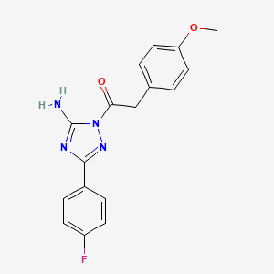 3-(4-fluorophenyl)-1-[(4-methoxyphenyl)acetyl]-1H-1,2,4-triazol-5-amine