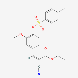 molecular formula C20H19NO6S B7544132 ethyl (Z)-2-cyano-3-[3-methoxy-4-(4-methylphenyl)sulfonyloxyphenyl]prop-2-enoate 
