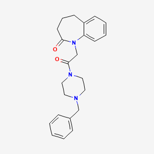 molecular formula C23H27N3O2 B7544156 1-[2-(4-benzylpiperazino)-2-oxoethyl]-1,3,4,5-tetrahydro-2H-1-benzazepin-2-one 