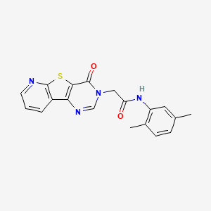molecular formula C19H16N4O2S B7544182 N-(2,5-dimethylphenyl)-2-(4-oxopyrido[3',2':4,5]thieno[3,2-d]pyrimidin-3(4H)-yl)acetamide 