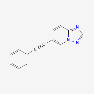 molecular formula C14H9N3 B7544186 6-(2-Phenylethynyl)-[1,2,4]triazolo[1,5-a]pyridine 