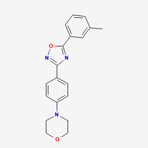 molecular formula C19H19N3O2 B7544199 4-{4-[5-(3-Methylphenyl)-1,2,4-oxadiazol-3-yl]phenyl}morpholine 