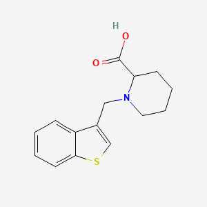 molecular formula C15H17NO2S B7544234 1-(1-Benzothiophen-3-ylmethyl)piperidine-2-carboxylic acid 