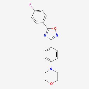 molecular formula C18H16FN3O2 B7544238 4-{4-[5-(4-Fluorophenyl)-1,2,4-oxadiazol-3-yl]phenyl}morpholine 