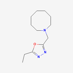 molecular formula C12H21N3O B7544248 2-(Azocan-1-ylmethyl)-5-ethyl-1,3,4-oxadiazole 