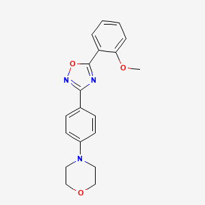 molecular formula C19H19N3O3 B7544253 4-{4-[5-(2-Methoxyphenyl)-1,2,4-oxadiazol-3-yl]phenyl}morpholine 