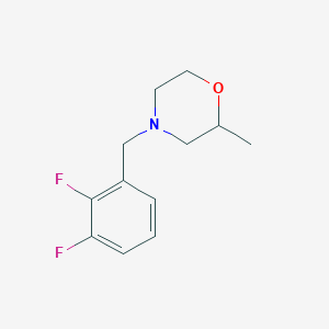 molecular formula C12H15F2NO B7544255 4-[(2,3-Difluorophenyl)methyl]-2-methylmorpholine 