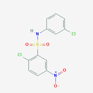 molecular formula C12H8Cl2N2O4S B7544260 2-chloro-N-(3-chlorophenyl)-5-nitrobenzenesulfonamide 