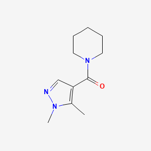 molecular formula C11H17N3O B7544290 (1,5-Dimethylpyrazol-4-yl)-piperidin-1-ylmethanone 