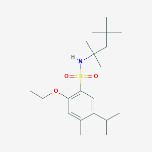 molecular formula C20H35NO3S B7544308 2-ethoxy-4-methyl-5-propan-2-yl-N-(2,4,4-trimethylpentan-2-yl)benzenesulfonamide 