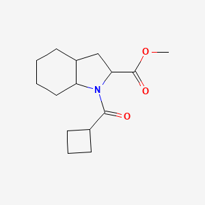 molecular formula C15H23NO3 B7544334 Methyl 1-(cyclobutanecarbonyl)-2,3,3a,4,5,6,7,7a-octahydroindole-2-carboxylate 