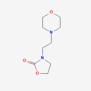 molecular formula C9H16N2O3 B7544342 3-(2-Morpholinoethyl)oxazolidine-2-one 
