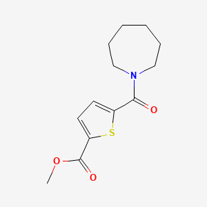 molecular formula C13H17NO3S B7544359 Methyl 5-(azepane-1-carbonyl)thiophene-2-carboxylate 