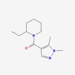 molecular formula C13H21N3O B7544366 (1,5-Dimethylpyrazol-4-yl)-(2-ethylpiperidin-1-yl)methanone 