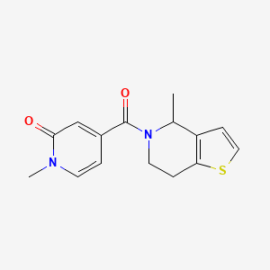 1-methyl-4-(4-methyl-6,7-dihydro-4H-thieno[3,2-c]pyridine-5-carbonyl)pyridin-2-one