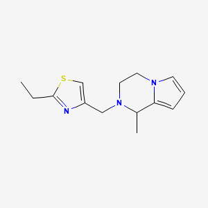 molecular formula C14H19N3S B7544406 2-ethyl-4-[(1-methyl-3,4-dihydro-1H-pyrrolo[1,2-a]pyrazin-2-yl)methyl]-1,3-thiazole 