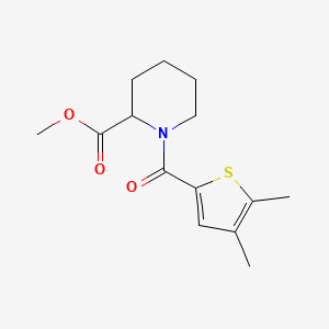 molecular formula C14H19NO3S B7544416 Methyl 1-(4,5-dimethylthiophene-2-carbonyl)piperidine-2-carboxylate 