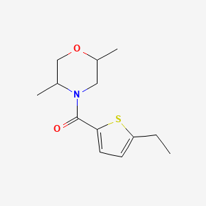 molecular formula C13H19NO2S B7544430 (2,5-Dimethylmorpholin-4-yl)-(5-ethylthiophen-2-yl)methanone 