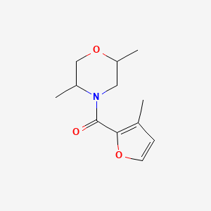 molecular formula C12H17NO3 B7544442 (2,5-Dimethylmorpholin-4-yl)-(3-methylfuran-2-yl)methanone 