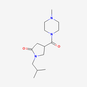 molecular formula C14H25N3O2 B7544454 4-(4-Methylpiperazine-1-carbonyl)-1-(2-methylpropyl)pyrrolidin-2-one 
