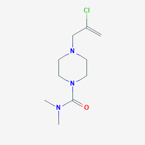 molecular formula C10H18ClN3O B7544467 4-(2-chloroprop-2-enyl)-N,N-dimethylpiperazine-1-carboxamide 