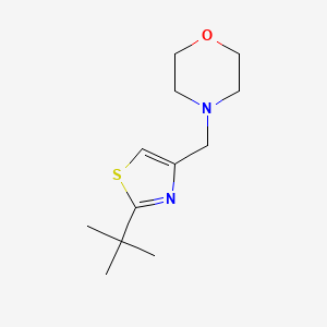 molecular formula C12H20N2OS B7544473 4-[(2-Tert-butyl-1,3-thiazol-4-yl)methyl]morpholine 