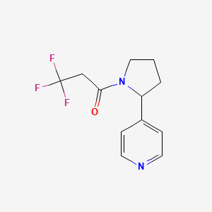 molecular formula C12H13F3N2O B7544515 3,3,3-Trifluoro-1-(2-pyridin-4-ylpyrrolidin-1-yl)propan-1-one 