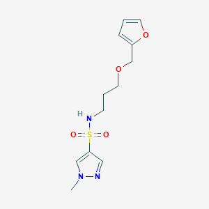 molecular formula C12H17N3O4S B7544525 N-[3-(furan-2-ylmethoxy)propyl]-1-methylpyrazole-4-sulfonamide 