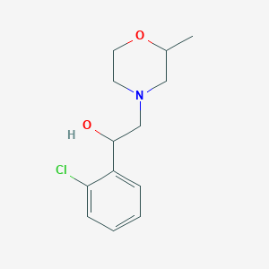 molecular formula C13H18ClNO2 B7544537 1-(2-Chlorophenyl)-2-(2-methylmorpholin-4-yl)ethanol 
