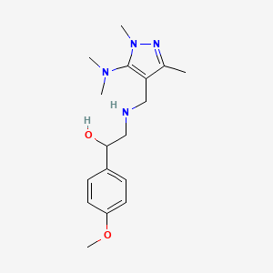 2-[[5-(Dimethylamino)-1,3-dimethylpyrazol-4-yl]methylamino]-1-(4-methoxyphenyl)ethanol